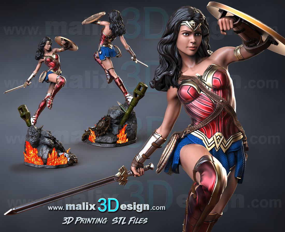 Wonder Woman - 3D Printing STL Files
