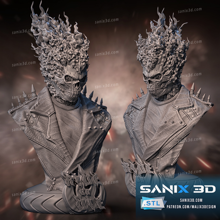 Ghost Biker ( BUST ) - STL Files