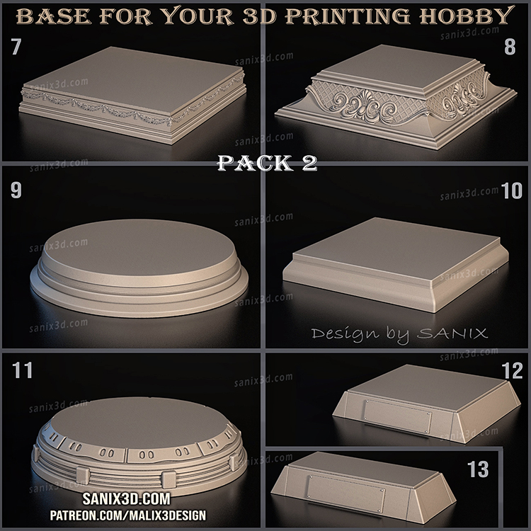 Bases ( Pack 2 ) - STL Files