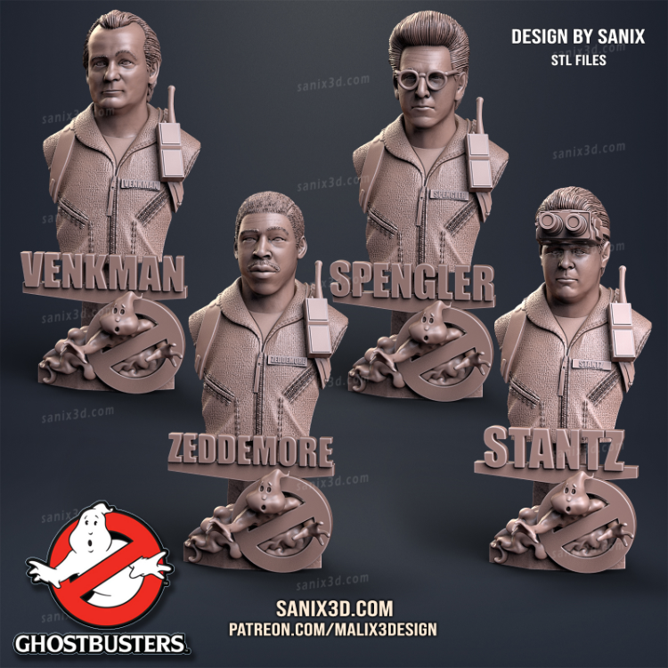GHOSTBUSTERS (4-busts ) - STL Files
