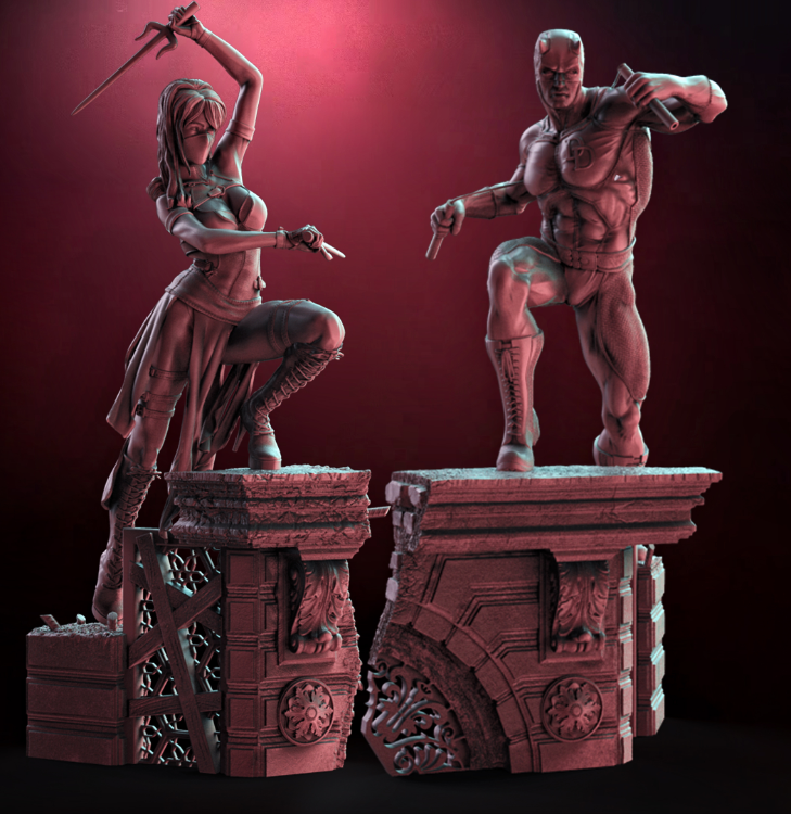 ELEKTRA and RED DEVIL - STL Files