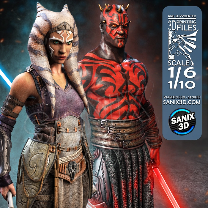 ASHOKA & Darth Maul - 3D Printing Files