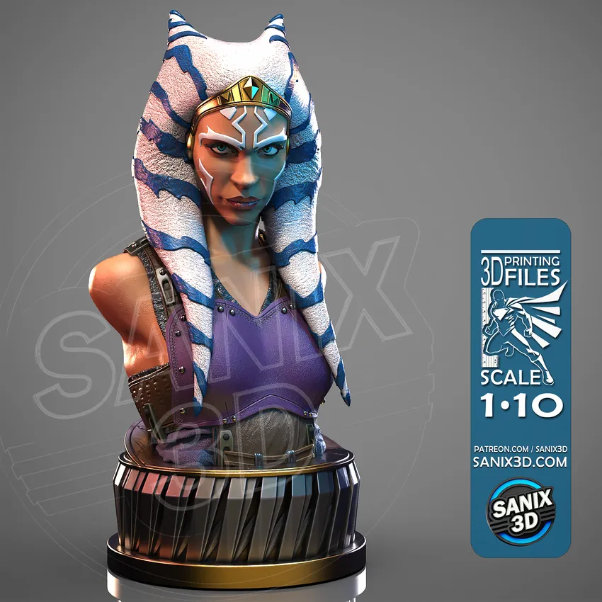 ASHOKA ( bust ) - STL Files