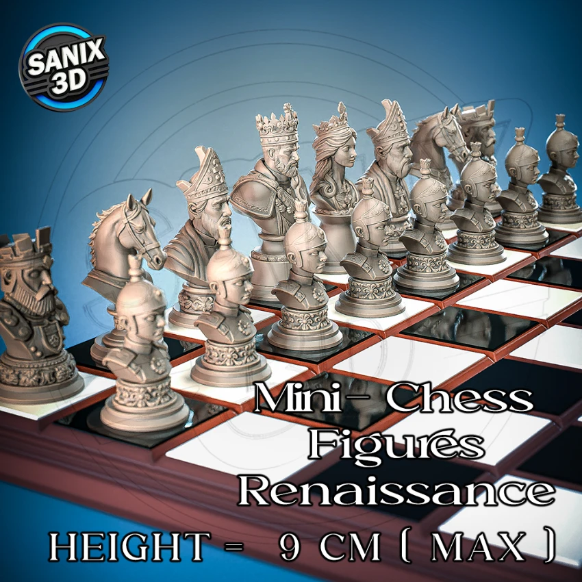 Mini-Chess Figures ( Renaissance ) / May Collection 2026 ( STL Files )