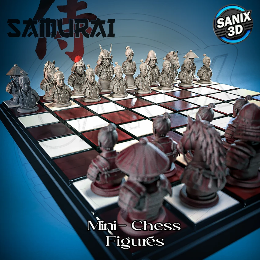 Mini-Chess Figures ( SAMURAI ) / June Collection 2026 ( STL Files )